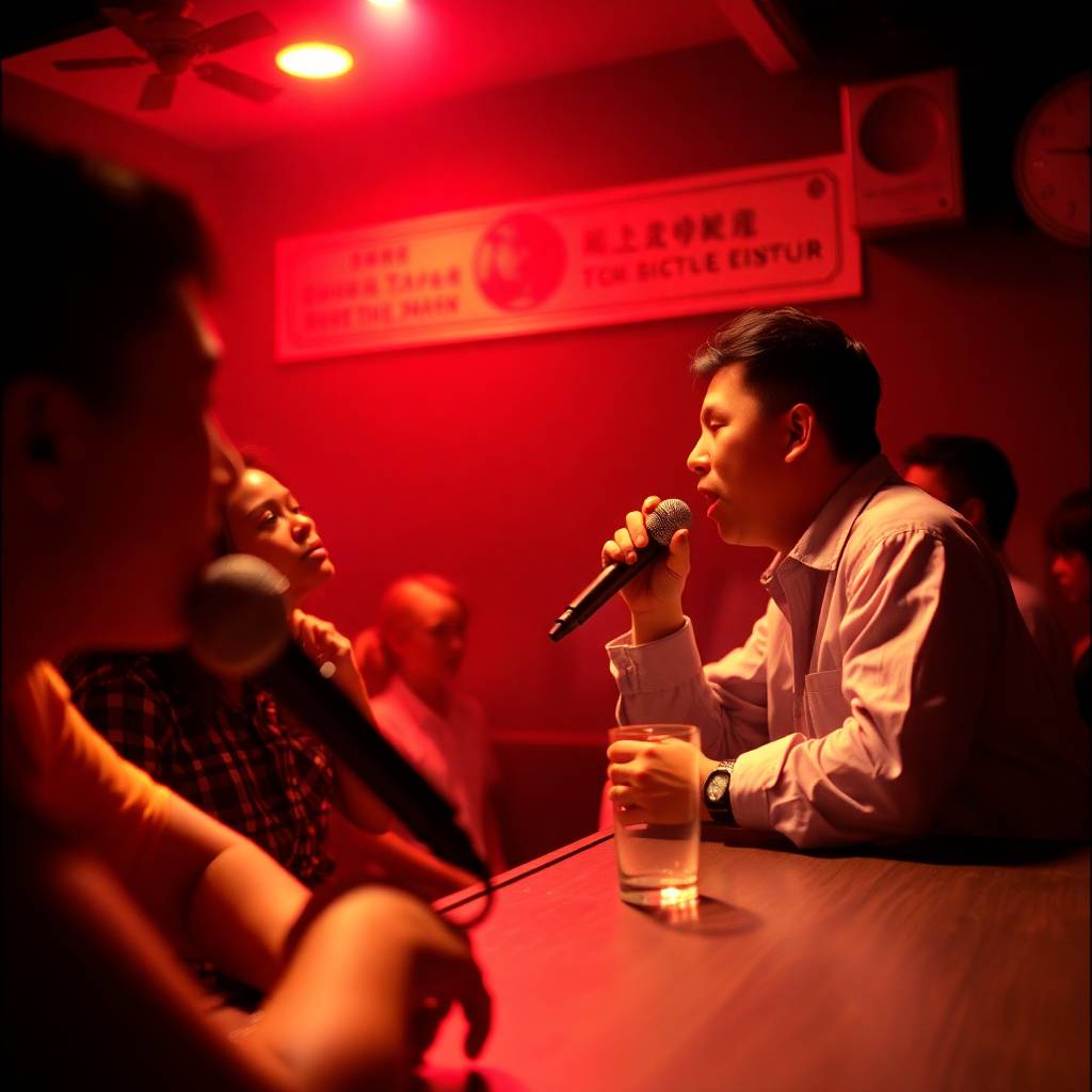 Karaoke host using NoSongRequests.com to manage singer requests and let singers know they are up next