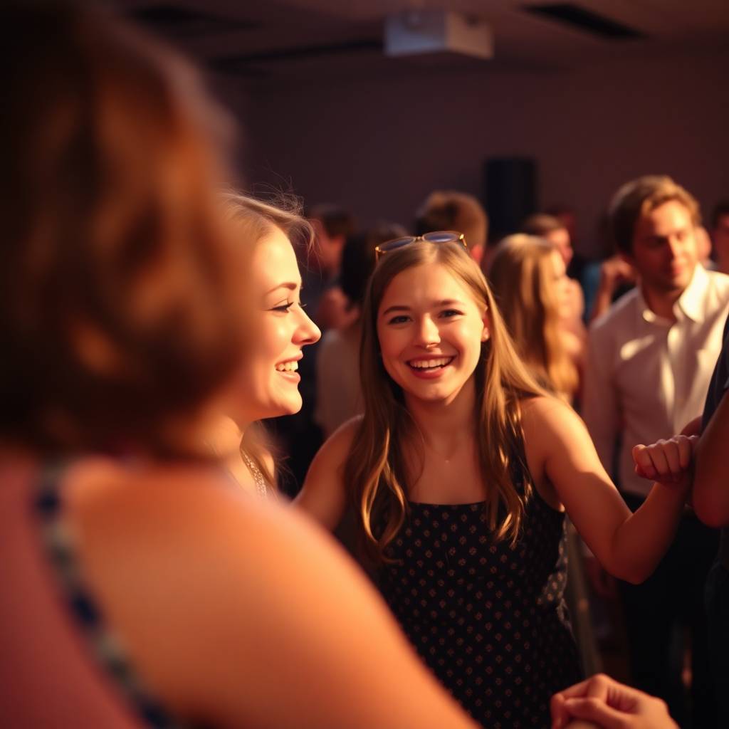 DJ at a school dance using NoSongRequests.com for safe song requests