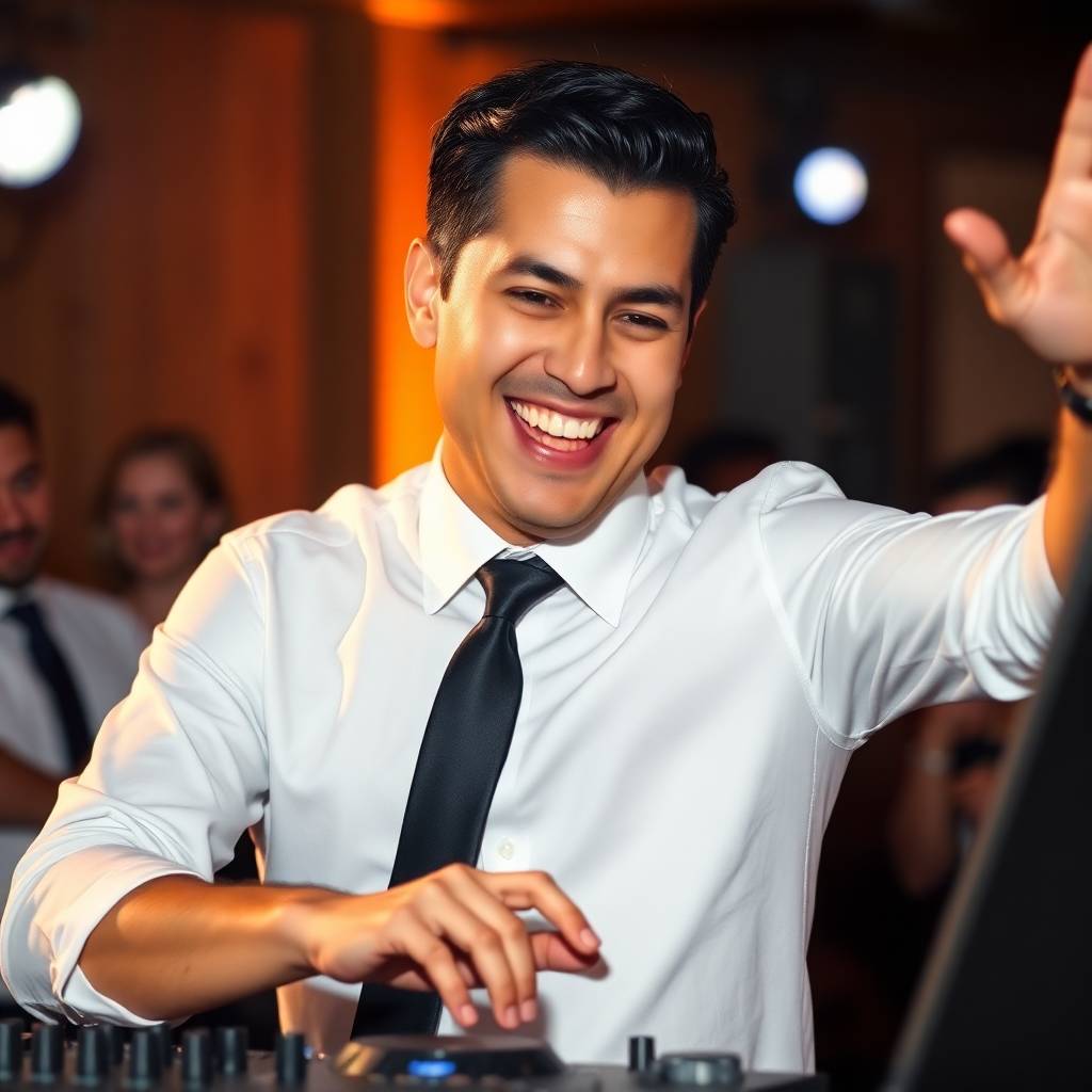 Wedding DJ using NoSongRequests.com for guest song requests